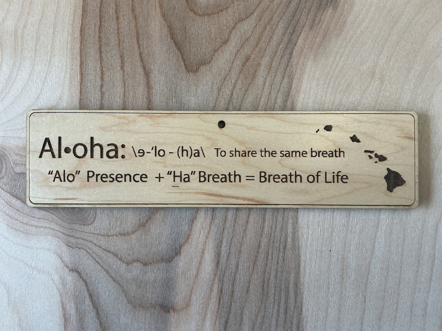 Aloha Sign Engraved